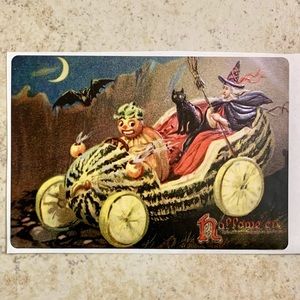 Vintage Halloween Postcard Sticker 6/$12